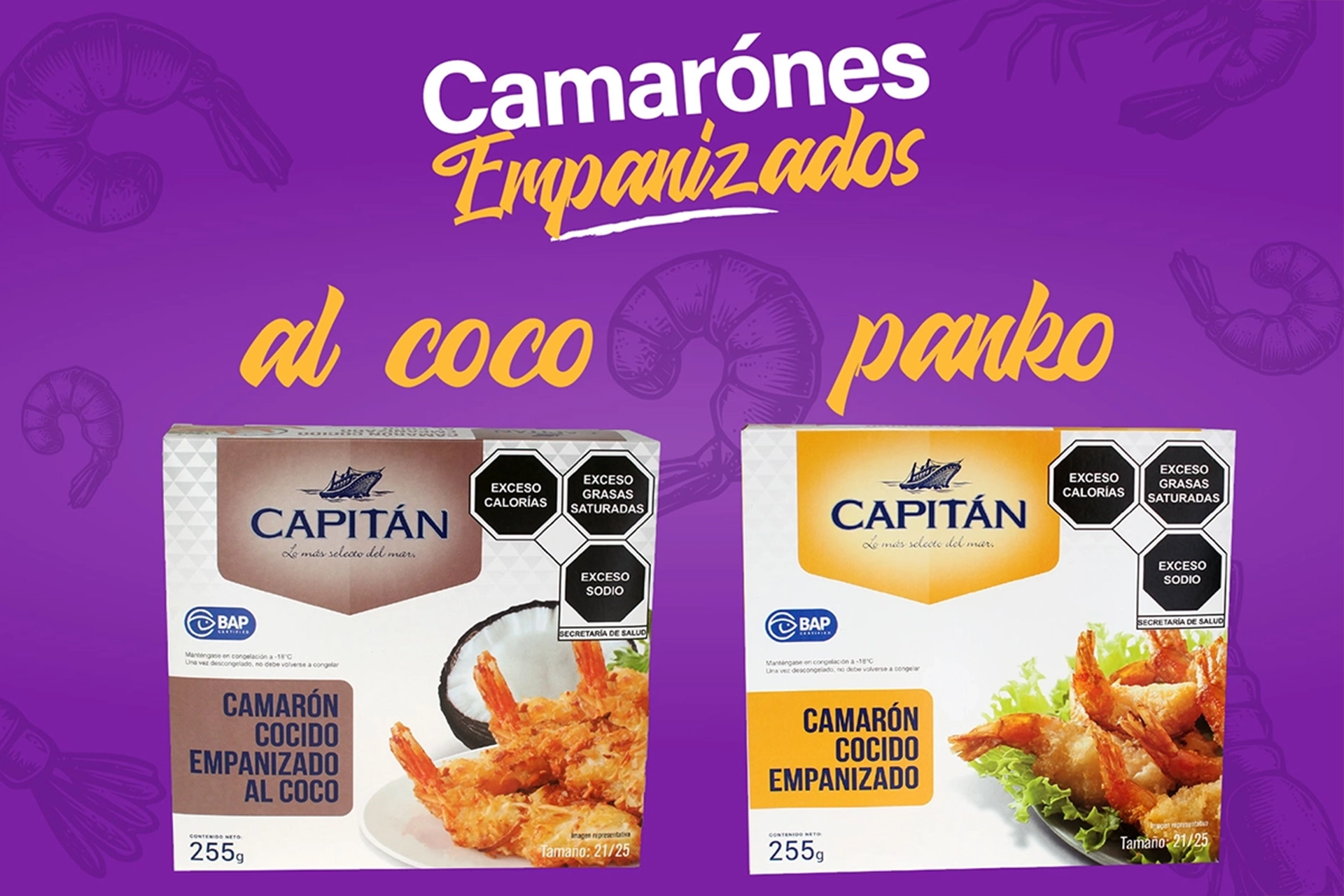 Nueva imagen de empaque de producto mariscos